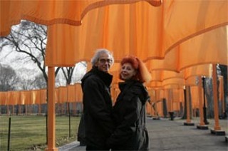 Christo and Jeanne-Claude at <i>The Gates</i>, 2005