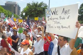 Immigrants and their supporters mobilized once again on 
May 1, including here in Austin at the Capitol.