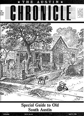 Jackson's cover for the <i>Chronicle</i>'s first South Austin Guide, April 11, 1986
<br><a href=jaxon5.jpg target=blank><b>View</b></a> a larger image