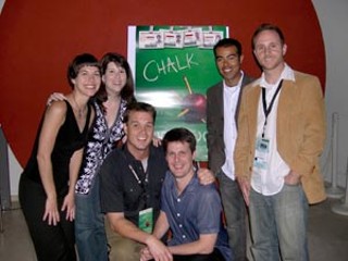 <i>Chalk</i>’s Janelle Schremmer, Shannon Haragan, Chris Mass, Troy Schremmer, Jeff Guerrero, and Mike Akel