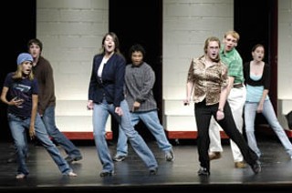 Life imitates art: Austin High students rehearse the musical about high school students rehearsing a musical.