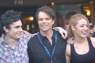 l-r: Max Minghella, Will Geiger, and Blake Lively