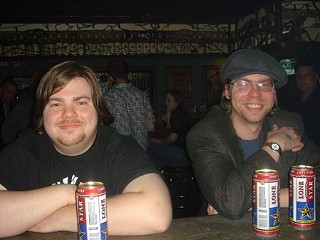 All in the family: TCB (r) and brother John at Rudz in Houston