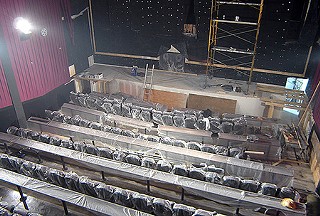 Seven Days and Counting: The Alamo at the Ritz, screen No. 2, takes shape.<br>Photo courtesy of Alamo Drafthouse