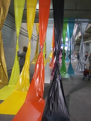 Artist Rebecca Ward’s <i>Roll-On/Roll Off</i> installation at the CSC Garage was one of the featured artworks at this year’s First Night.
<p>Photo courtesy of First Night