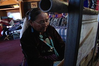 Navajo Nation loomer Zonnie Gilmore in <i>Weaving Worlds</i>