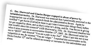 On Oct. 21, Dr. Robert Van Boven wrote an 11-page letter to the U.S. Senate Committee on Veterans Affairs, asking for a review of questionable actions and procedures at the Central Texas Veterans Health Care System in Temple. This excerpt from the letter offers a snapshot of one of Van Boven’s allegations as well as the personal atmosphere at the Central Texas system. <a href=/media/content/696352/3vbtosenatevetaffairs10_21_08.pdf target=blank><b>Download the whole letter</b></a>.