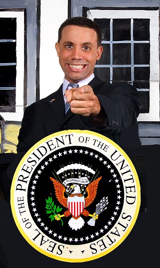Derek Reid as the president-elect