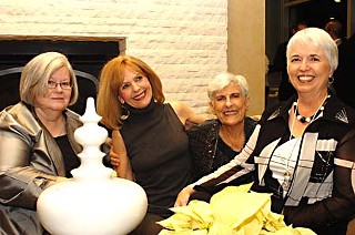 (L-r) Mary Morrison, Alice Parrish, Bettie Naylor, and Libby Sykora spread holiday cheer at the glamorous Silver Box Event, benefiting Equality Texas.