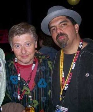 Castillo (right) with The Kids in the Hall's Dave Foley