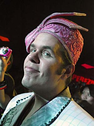 Reinstated: Though peeved at Lady Sovereign’s no-show, Perez Hilton was more than plucked when Kanye West made a surprise appearance.