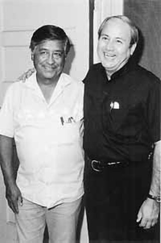 Cesar Chavez and Monsignor Lonnie Reyes