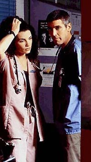 Julianna Margulies' final appearance on <i>ER</i> reunited her with old flame Dr. Ross (George Clooney).