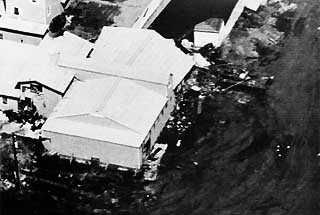 The Branch Davidians compound outside Waco 
during the raid