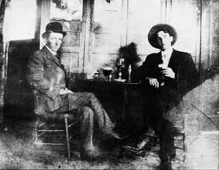 Archie Bass Turner, left, and John Flanagan toss one back at the Turner Hall Saloon near the University of Texas.
<p>(Austin History Center PicA13826)