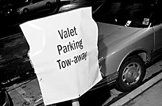 The city of Austin says only about 38 spaces in the Central Business District (roughly from MLK to the river, and Lamar to I-35) are reserved for valet parkers. However, an informal count by the <i>Chronicle</i> found almost 60 such spaces in downtown alone -- some of them in spots marked for commercial use only, or not marked at all.