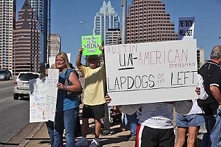 Tea party protesters on Oct. 17 staged another demonstration in Austin – this time venting their anger at those lefties at the <i>Statesman</i> for failing to cover issues that appeal to your garden variety wing nut.