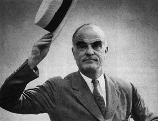 Thornton Wilder as Mr. Antrobus in <i>The Skin of Our Teeth</i>