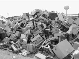 Mountains of e-waste are trashing the planet, environmentalists say.
<br>photo courtesy of Grassroots Recycling Network