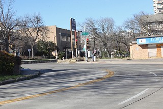 The Argument for a Rio Grande Bike Boulevard Instead: 

Rio Grande (pictured) has a direct connection into West Campus, albeit only for northbound traffic. Taking Nueces north forces a brief jog west in MLK’s bike lanes up to Rio Grande.