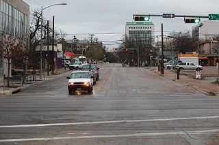 The city wants to transform this ordinary-looking stretch of Nueces into a destination for bicyclists.