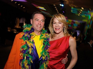 Red, Hot & Soul co-chairs Larry Connelly and Mary Herr Tally beam with delight.