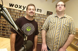 Woxy deejays Mike Taylor (l) and Matt Shiv