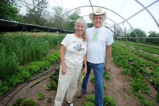 Carol Ann Sayle and Larry Butler at Boggy Creek Farm