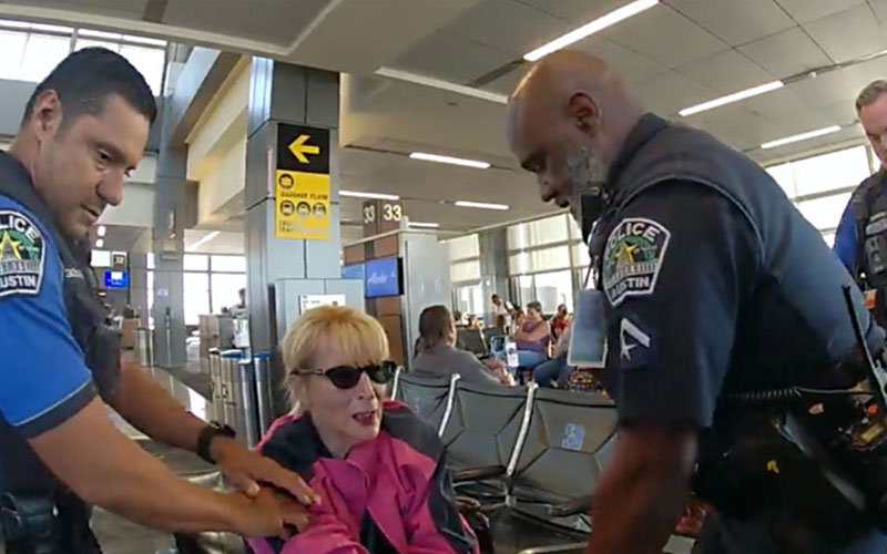 Elderly deaf woman thrown in jail with broken arm after misunderstanding at Texas airport Elderly deaf woman thrown in jail with broken arm after misunderstanding at Texas airport