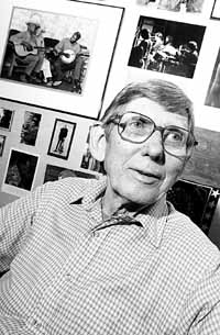 Burton Wilson at home with his trophies