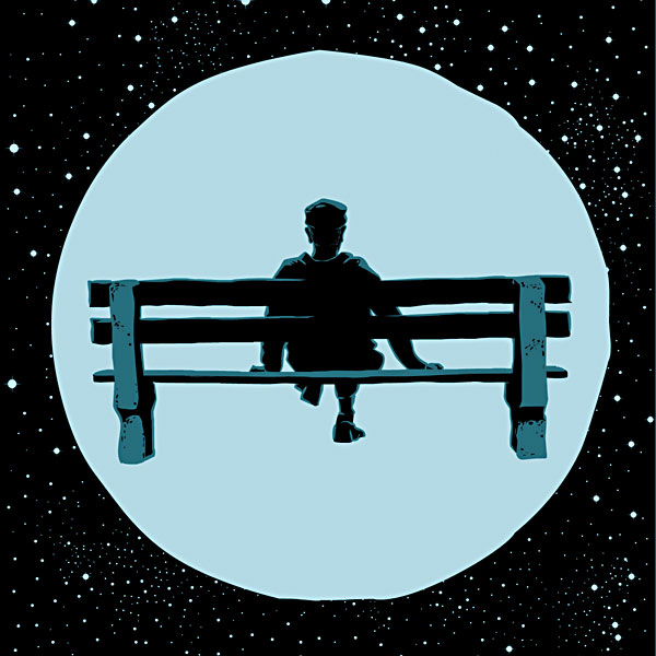park bench person