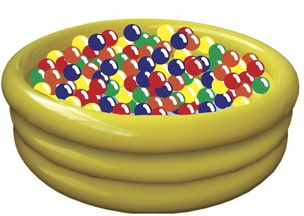 inflatable pool with balls