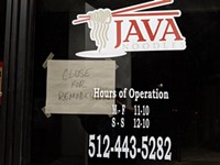 Java Noodles on Oltorf Closed for Remodel
