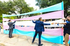 Trans Pride Flag Demonstration at the Texas Capitol