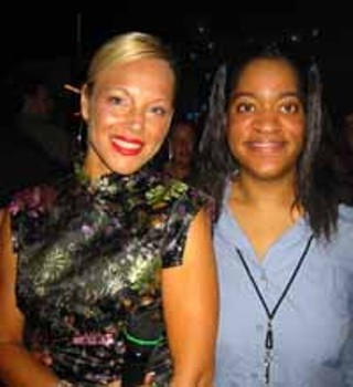 The Mega-photogenic Miss Kitty with The Phantom Tara at Mega 93.3's birthday bash
