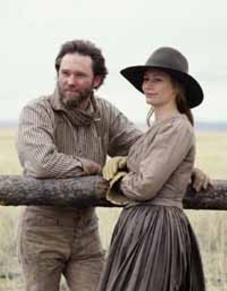 Richard Thomas (l) and Meredith Monroe in <i>Beyond the Prairie</i>