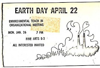 flier for Earth Day planning meeting