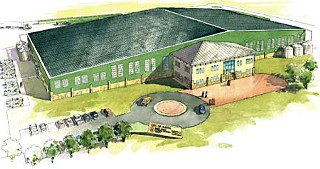 No trash here: Waste Management Recycle America's
proposed green village MRF exemplifies the eco-friendly designs
pitched by all three finalists – WMRA, Allied Waste, and Balcones Resources.