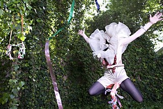 From performance at a conference panel on temporary queer autonomous zones, Mexico City