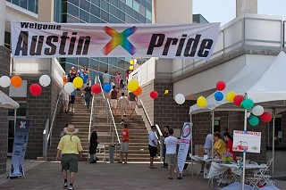 Austin Pride participants get the party started at the Long Center.
