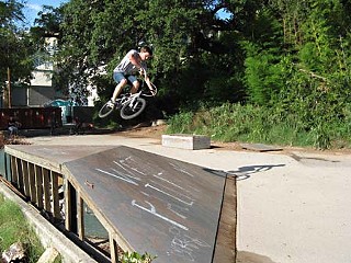 This old wooden ramp is destined to be replaced by a specially designed park for BMX riders and skateboarders at Shoal Creek and 12th Street.