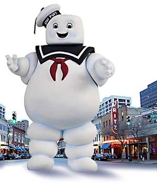 Stay Puft Marshmallow Man Explodes Over Historic Sixth Street