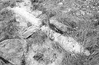 An exposed portion of the Longhorn Pipeline