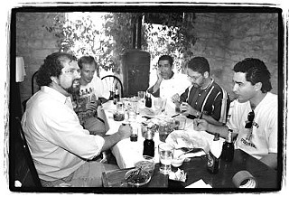 1998 judges’ table: (l-r) chefs David Garrido, Bruce Auden, Miguel Ravago, Stephan Pyles, Jay McCarthy