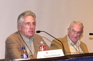 Thomas McGuane and John Graves (l-r) are experts on The Natural World, and they held forth on that topic Saturday.