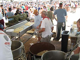 Children of the Kettle Corn keep the kettles cooking and the corn popping all day long.