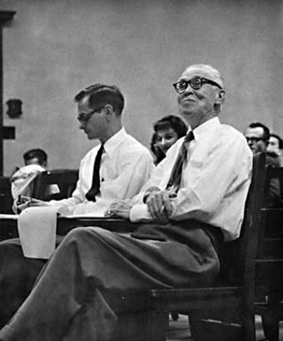B. Iden Payne (r) in rehearsal for <i> Henry IV, Parts 1 & 2</i> (1952)
