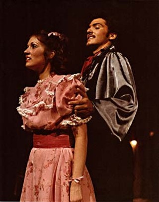 Bunny Dees (l) & Joe York in <i>The Fantasticks</i> at
UT, 1979