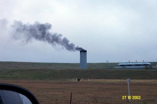 The BFI methane stack, Oct. 27