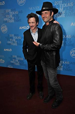 Academy Award nominee John Hawkes with Robert Rodriguez on the Red Carpet at the Texas Film Hall of Fame Awards 2011.
